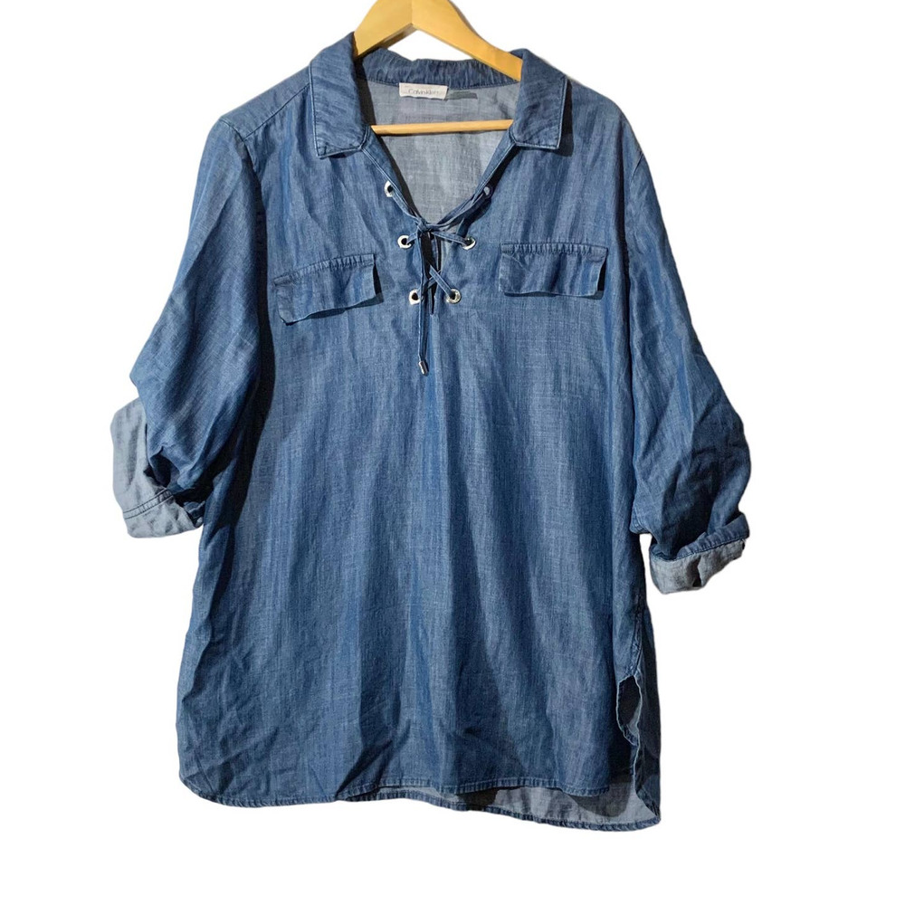 Calvin Klein denim tunic top